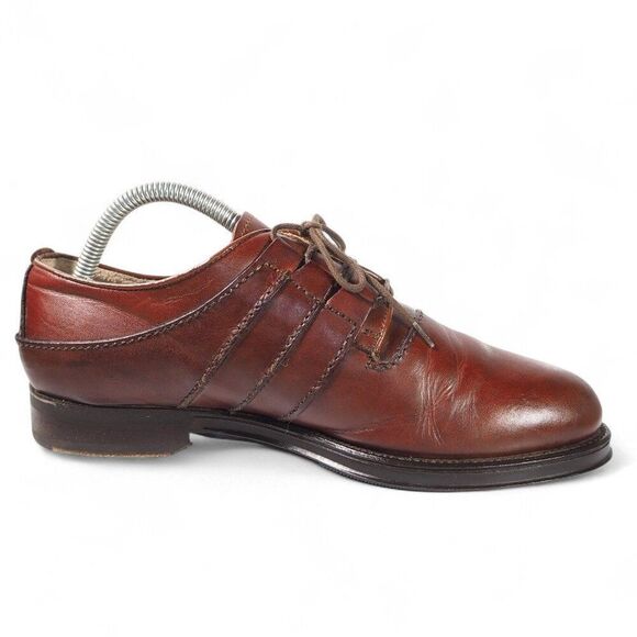 Impulse by Steeple Gate Leather Derby Oxfords Men\'s 7.5‎ Women\'s 9 Brown Italy